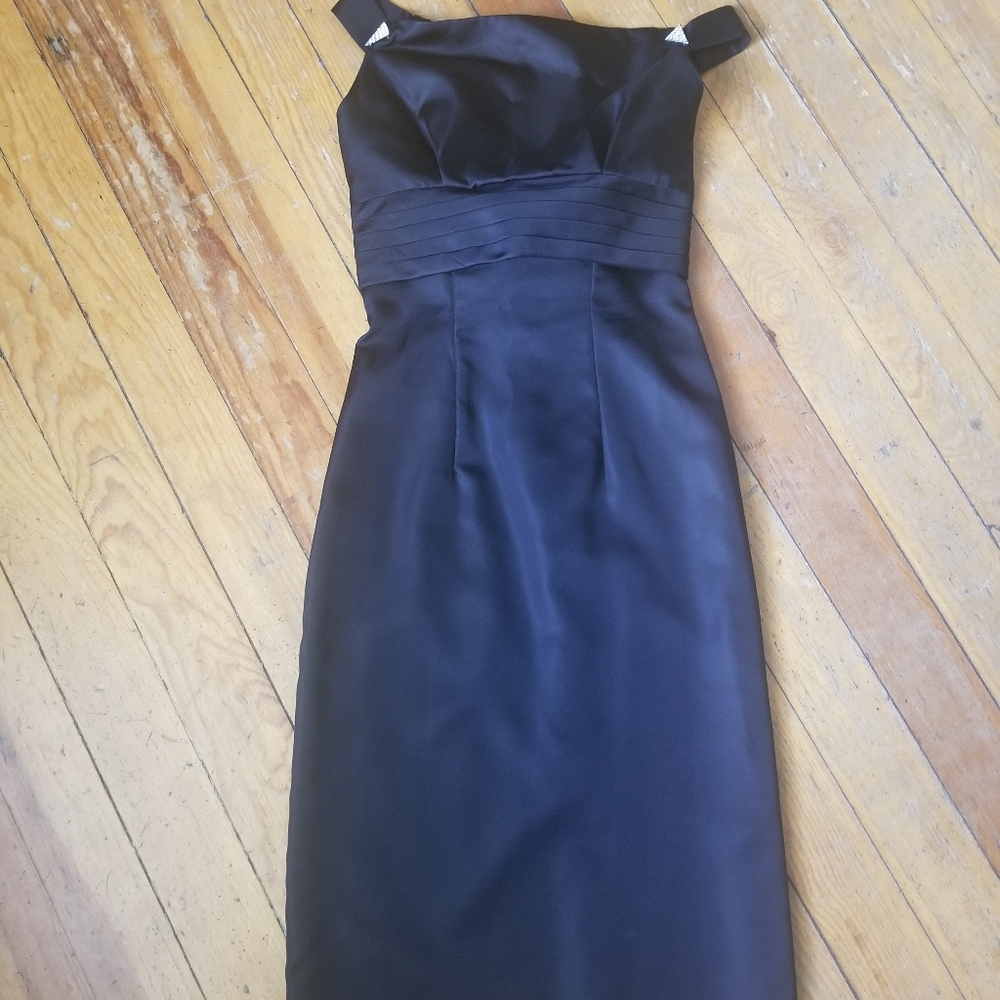 1950s black wiggle dress